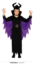 COSTUME STREGA MALEFICA BAMBINA 5-6 ANNI