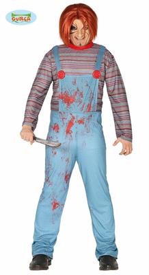 COSTUME CHUCKY BAMBOLA ASSASSINA ADULTO TAGLIA L 52 54