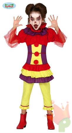 COSTUME CLOWN PENNYWISE BAMBINA TG. 7-9 ANNI