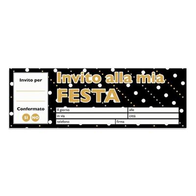 INVITI ASSEGNO BUON COMPLEANNO PRESTIGE 21X7CM 20PZ