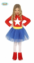 COSTUMESUPER EROE CAPITAN BAMBINA 5-6 ANNI