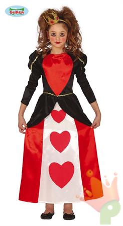 COSTUME REGINA DI CUORI BAMBINA 5-6 ANNI