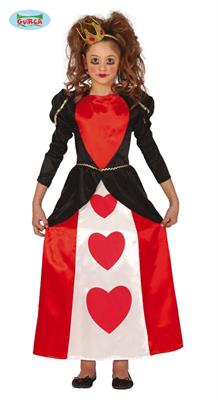 COSTUME REGINA DI CUORI BAMBINA 5-6 ANNI