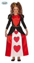 COSTUME REGINA DI CUORI BAMBINA 7-9 ANNI