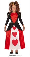 COSTUME REGINA DI CUORI BAMBINA 10-12 ANNI