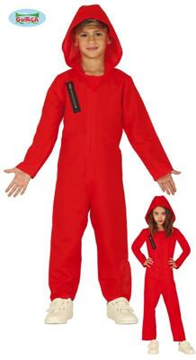 COSTUME TUTA ROSSA BAMBINO UNISEX 5-6 ANNI