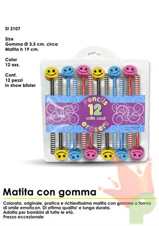 SET 12 MATITE CON GOMMA