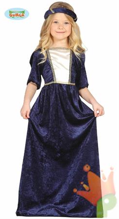 COSTUME DAMA MEDIEVALE TG. 3-4 ANNI