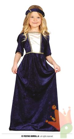 COSTUME DAMA MEDIEVALE TG. 7-9 ANNI