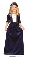 COSTUME DAMA MEDIEVALE TG. 7-9 ANNI