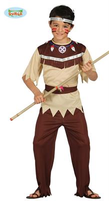 COSTUME INDIANO CHEROKEE BAMBINO 7-9 ANNI