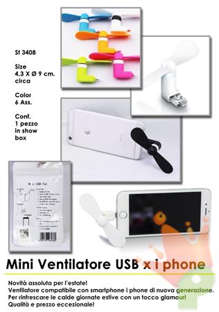 VENTILATORE USB SMARTPHONE