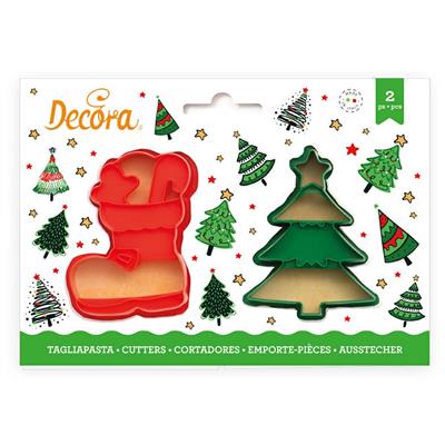 TAGLIAPASTA ALBERO DI NATALE E SCARPONE 2PZ