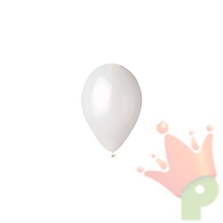 PALLONCINI 5INCH 13CM BIANCO METAL 100PZ