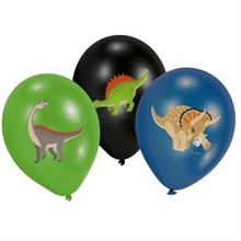 PALLONCINI 11INCH 28CM HAPPY DINOSAUR 6PZ