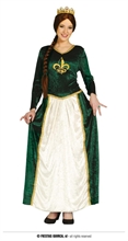 COSTUME REGINA MEDIEVALE ADULTA TAGLIA M 38 40