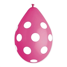 PALLONCINI 12INCH ALL AROUND POIS FUCSIA 10PZ