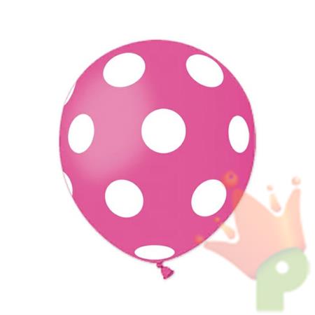 PALLONCINI 5INCH ALL AROUND 13CM POIS FUCSIA 100PZ