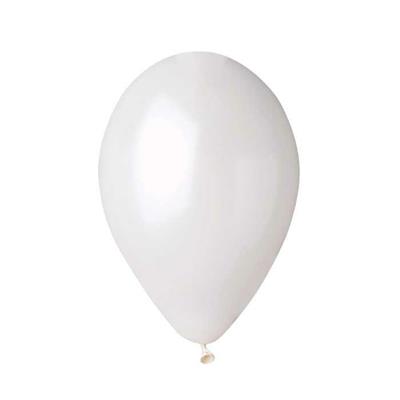 PALLONCINI 12INCH 30CM METAL BIANCHI 100PZ