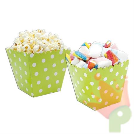 SWEETY BOX 6,5X8X6,5CM POIS VERDE MELA 6PZ