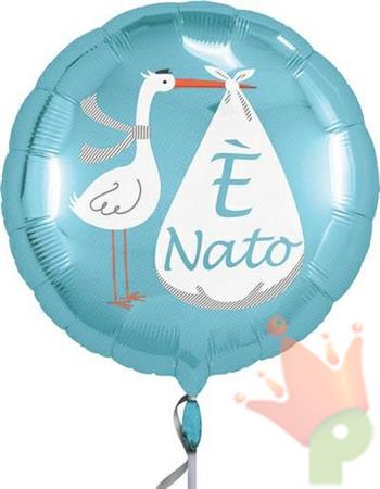 PALLONCINO MYLAR 18INCH CICOGNA E' NATO