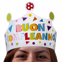 CORONA CARTA BUON COMPLEANNO