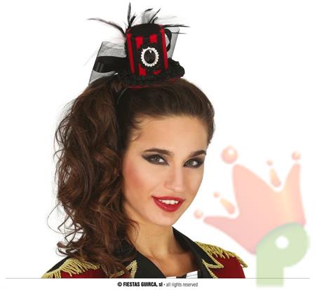 DIADEMA CAPPELLINO STREGA NERO/ROSSO