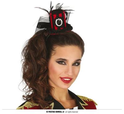 DIADEMA CAPPELLINO STREGA NERO/ROSSO