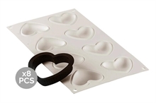 STAMPO IN SILICONE KIT MINI TARTE AMOUR + 8 ANELLI CUORE