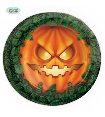 PIATTI 23CM ZUCCA HALLOWEEN 8PZ