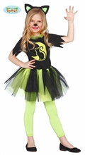 COSTUME GATTO VERDE BAMBINA TG. 5-6 ANNI D5