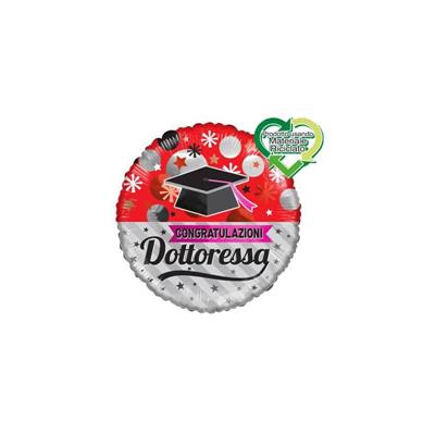 PALLONCINO MYLAR 18INCH CONGRATULAZIONI DOTTORESSA