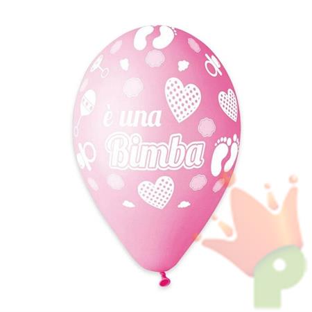 PALLONCINI ALL AROUND 12INCH 30CM E' UNA BIMBA 50PZ