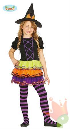 COSTUME STREGA COLORATA BAMBINA TG. 7-9 ANNI