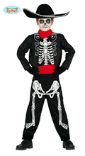 COSTUME SCHELETRO MARIACHI BAMBINO TG. 7-9 ANNI