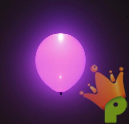 PALLONCINI D.27,5CM VIOLA CON LED 5PZ