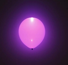 PALLONCINI D.27,5CM VIOLA CON LED 5PZ