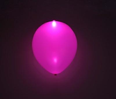 PALLONCINI D.27,5CM ROSA CON LED 5PZ