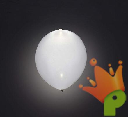 PALLONCINI D.27,5CM BIANCO CON LED 5PZ