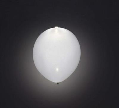 PALLONCINI D.27,5CM BIANCO CON LED 5PZ