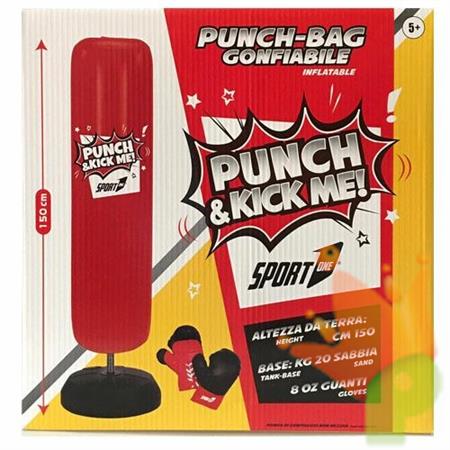 BOXE PUNCH&KICK CON GUANTI H.150CM