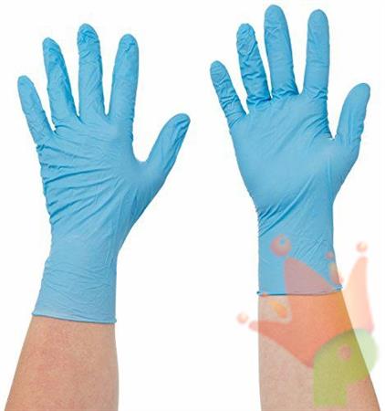 GUANTI NITRILE BLUE SENZA POLVERE MISURA S 100PZ