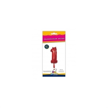 PALLONCINO MYLAR 14INCH NUMERO 1 ROSSO