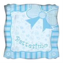 PIATTI BATTESIMO BABY CELESTE 24CM 8PZ