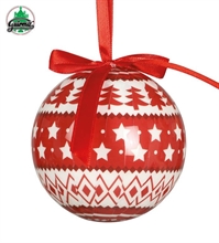 PALLINE 60MM PER ALBERO DECORATE ROSSO 6PZ