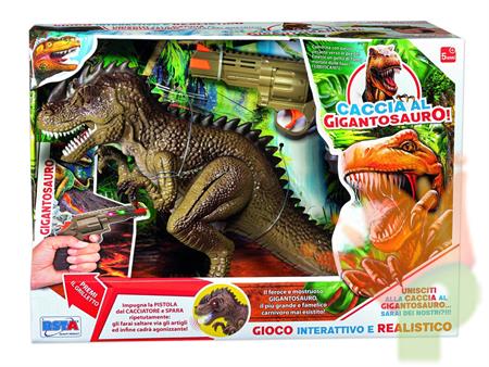 GIOCO DINOSAURI CACCIA AL GIGANTOSAURO CON PISTOLA INFRARED