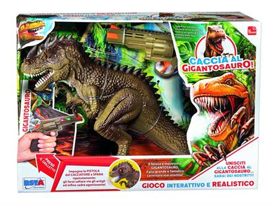 GIOCO DINOSAURI CACCIA AL GIGANTOSAURO CON PISTOLA INFRARED