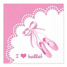 TOVAGLIOLI 33X33CM I LOVE BALLET 20PZ