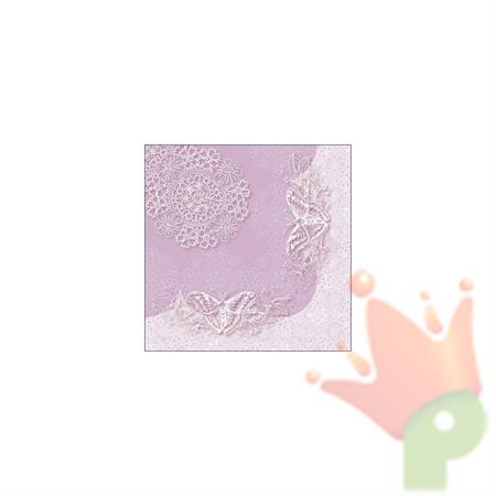 TOVAGLIOLI 33X33 BUTTERFLY LACE LILAC 20PZ