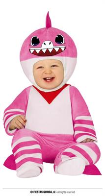 COSTUME BABY SQUALO ROSA 12-18 MESI